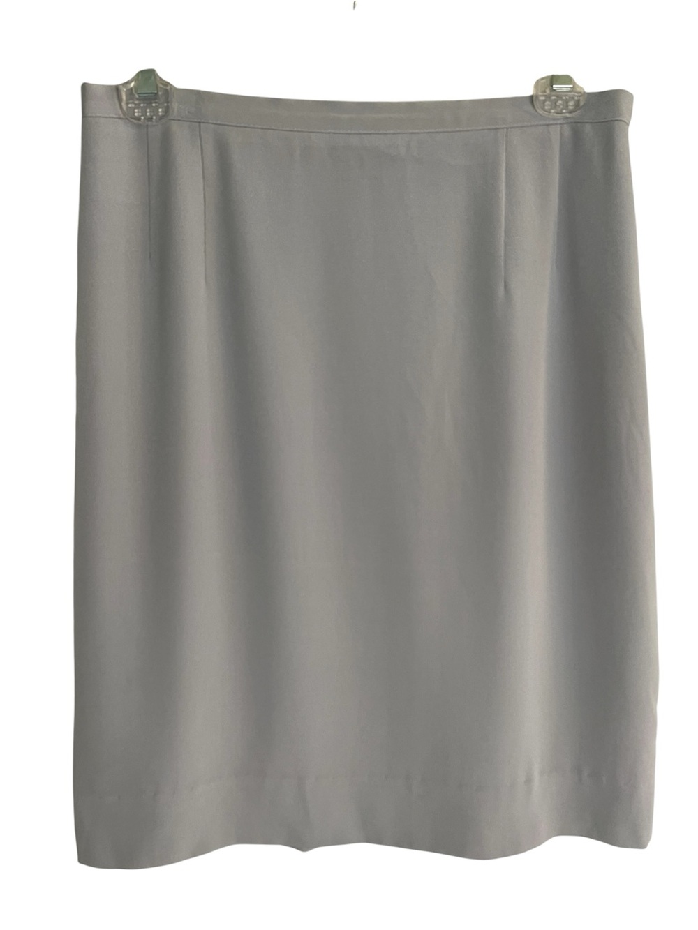 Giorgio Armani Collezioni Light Gray Stone Blue Pencil Skirt Size 6 silk blend